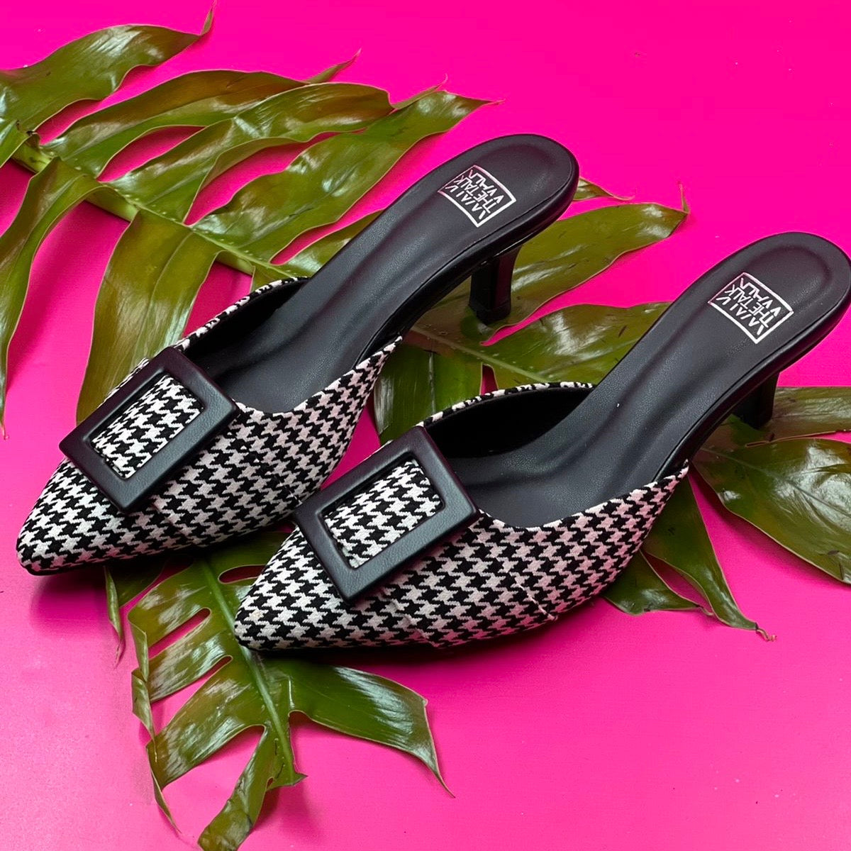 Taylor - Houndstooth Mules